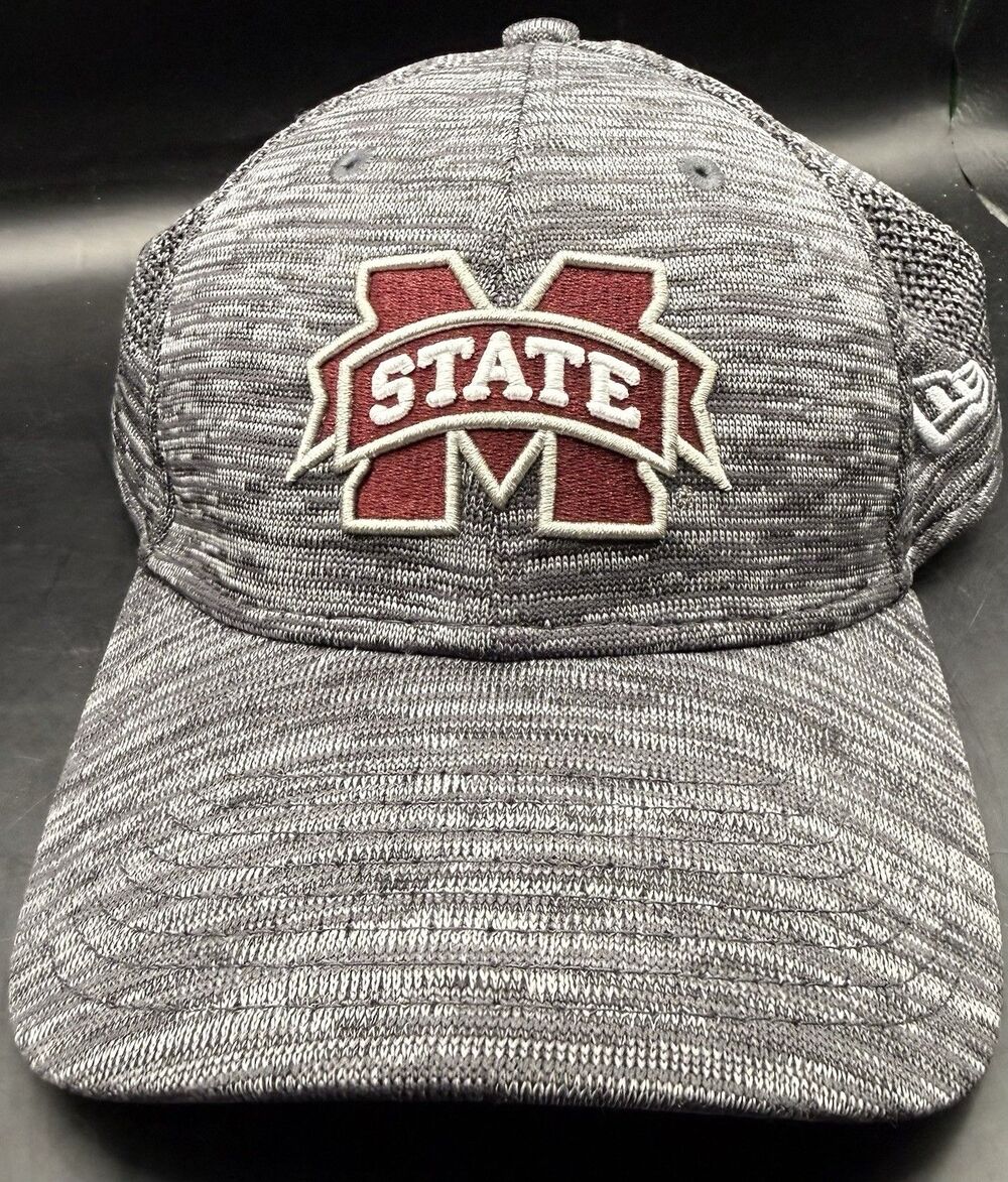 Mississippi State Bulldogs Gray 9Forty New Era Snapback Cap Hat MSU Adj